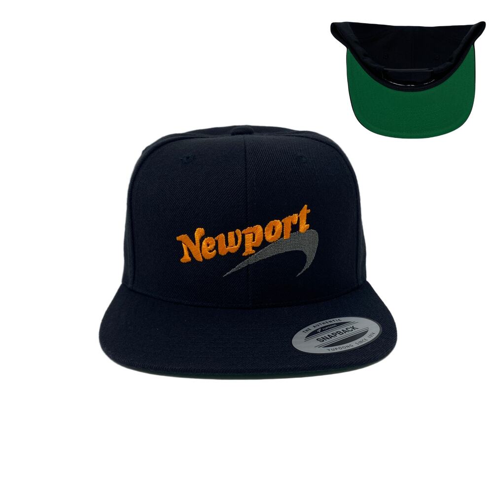 Newport Grey Swoosh Snapback Hat